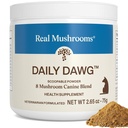 Real Mushrooms 전체 개 건강 - Lion 's Mane, Cordyceps, Turkey Tail, Reishi, Shiitake for overall Wellbeing of Dogs - 2.65 oz Powder Supplement로 개를위한 기능 버섯 혼합