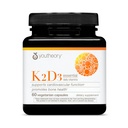 Youtheory K2D3 - 뼈 & 심장 건강 지원 - 비타민 D3 & 비타민 K2 - 낙농장, 콩 & 글루텐 무료 - 60 채식 캡슐