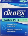 Diurex XPL Re-energizing 물 약 - 출혈 및 피로 완화 - 22 개