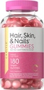 Carlyle Hair Skin and Nails Vitamin | 180 Vegan Gummies | 남성과 여성을 위한 과일향수 | Biotin | Non-GMO & 글루텐 무료