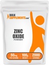 BulkSupplements.com 산화 아연 분말 - 산화 아연 보충, 면역 지원을위한 광 보충 - 글루텐 무료, 50mg 서빙 당, 250g (8.8 oz) (팩 1)