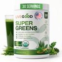 Wheat Grass Powder, Immune Support, Energy and Detox, Green Juice Powder Supplement (30 서빙), 12.38 Oz의 Daily Superfood Powder와 함께 친환경 슈퍼 푸드 파우더