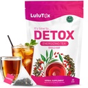 LULUTOX Detox Tea - Detox Cleanse, Flat Belly, Bloating, Healthy Weight and Digestive Health - Women & Men - Peach 풍미 (28 인분)에 대한 목표 지원에 Dandelion 및 Ginseng과 차를 슬리밍