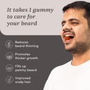 남성용 Beard Gummies | 30일 팩 | 두껍게, 스트레이테스 Beard Follicles & Improve Beard 조밀도 | Biotin, D-aspartic Acid & Creatine | 젤라틴 프리,100% Vegan