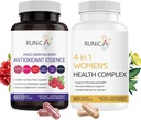 4 에 1 여성 Menopause 보충교재 & 혼합 Berry Cherry 산화 방지제 보충교재 뭉치 - Soy Isoflavones, 크랜베리 및 더 많은 것