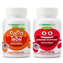아이 철 10mg + 비타민 C Chewables + Elderberry + 아연 + C Chewables 뭉치