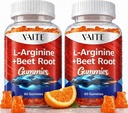 L Arginine 1000mg 보충교재 사탕수수수수 뿌리 Gummies - 두 배 힘, 에너지 부스트, 순환 지원 및 stamina의 남자와 여자를 위한 유기 Chewable 사탕수수수, Vegan 거미, 설탕 자유로운 (2 팩)