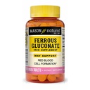 Mason Natural Ferrous Gluconate - 붉은 혈액 세포 형성, Stomach Iron Supplement, 100 정제에 대한 게놈 지원