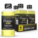 Pedialyte 스포츠 전해질 음료, 근육 지원을 위한 5개의 열쇠 Electrolytes를 가진 빠른 Hydration, 도중 & 운동 후에, 레몬 Lime, 1 리터, 4의 팩
