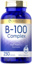 Carlyle B-100 복합 비타민 | 250 캡슐 | 비 GMO, 글루텐 프리 보충교재