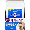 WellPatch Migraine & Headache 냉각 패치 - 약물 무료, 12 시간까지 지속, 약물 치료와 함께 사용하는 안전 - 대형 패치 (4 팩 4 패치), 각 4.3 x 2