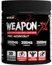 무기-X 전 운동 분말 21 활성 성분 - 3 Creatine, AAKG, Beta-Alanine, Caffeinated | 펌프, Viens Popping, Energy, Focus & Strength (30 서빙)
