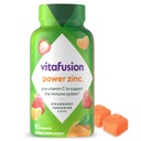 Vitafusion 힘 아연 거미 비타민, Strawberry Tangerine는 면역성이 있는 지원 (1), 90 조사를 맛냈습니다