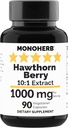 MONOHERB 호손 베리 추출물 1000 mg - 90 채식 캡슐
