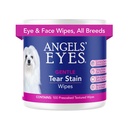 ANGELS' EYES Gentle Tear Stain & Pet Eye Wipes for All Dogs & Cats Textured Grooming Wipes Remove Discharge & Mucus, Tear Stains 감소, 알로에 & Chamomile, 100ct