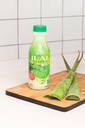 JUAL 100 % 순수 유기 알로에 베라 주스 - Zero Sugar, Aloin-Free - 자연 풍미 - Vegan Detox 기능 음료 - 16.7 Fl Oz (500ml)