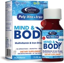Poly-Vite+Iron Multivitamin Iron Drops for Infants & Toddlers – 강력한 성장, 뇌 개발, 면역 건강 지원 – 인공 색상 없음, 글루텐 무료, 50mL Dropper Bottle by One Vite