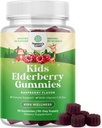 Nature Craft Sambucus Elderberry Gummies for Kids Health - 아이 면역 지원을위한 아연과 비타민 C와 맛있는 블랙 엘더베리 구미 - 젤라틴과 글루텐 무료 Non-GMO 면역 지원 90