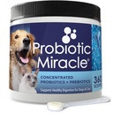 NUSENTIA Probiotics for Dogs -(360 Scoops)-Probiotic Miracle -Advanced, Species Specific Probiotics and Prebiotics to Stop Diarrhea, Loose Stool 및 Yeast-Plus Immune Support