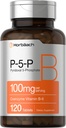 Horbäach P5P 활성 비타민 B6 100mg | 120 정제 | 채식 보충교재, 비 GMO, 글루텐 무료 | Pyridoxal 5 인산염 | Coenzyme B6