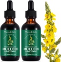 Lungs를 위한 Mullein 하락, Lungs를 위한 Mullein 잎 추출물, Mullein 잎 Tincture 하락, 강력한 Mullein 잎 액체 추출물 하락, Vegan Mullein 잎 이하 언어 빠른 흡수, 4개 OZ