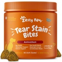 Zesty Paws Tear Stain Support Soft Chews for Dogs - for Eye Moisture + Vision & Immune Support - 생선 오일, 루틴, 크랜베리 및 비타민 C와 기능성 보충제 - 치킨 맛 - 90 ct