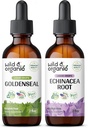야생 & 유기 Goldenseal Tincture 2 fl oz & Echinacea Tincture 2 fl oz