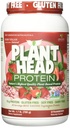 Genceutic Naturals Plant Head Protein Naturally flavored Best Tasting Strawberry Raw Vegan Vegetarian Protein Dietary Supplement Gluten Soy Dairy GMO Free - 30 서빙 (1.8 파운드)