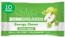 Bonk Breaker Energy Chews, Dairy-Free, Gluten-Free 재료를 사용하여 빠른 에너지 및 초점, 10 Packets, Green Apple의 1 박스 제공