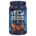Vega Protein + Creatine - 30g 식물 기반 단백질, 초콜릿, 13 서빙, 3g Creatine, 5g BCAAs, Vegan, Keto, 글루텐 무료, Dairy 무료, 근육 성장 및 수리, 음료 혼합, 23.4oz