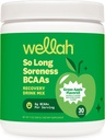 Wellah So Long Soreness BCAA 분말 (녹색 애플 맛) 30 서빙 - Hydration Complex