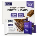 HMR Fudge Graham Protein Bar | 영양분이 풍부한 스낵 지원 무게 유지 보수 | 저 칼로리 디저트 | 단백질 10g | 24 개
