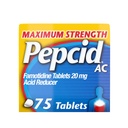Pepcid AC 최대 힘 Heartburn 기복 정제, OTC 약은 산 Indigestion, 20mg Famotidine 산성 흡진기, 빠른 행동, 75 Ct 때문에 Heartburn를 방지합니다