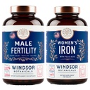 WINDSOR BOTANICALS 남성 비료 보충 및 철 알약 Folic 산 - 비료 및 Prenatal 번들
