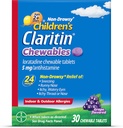아이들의 Claritin Chewables 24 시간 알레르기 기복, 비 Drowsy 아이 알레르기 약, 포도 Antihistamine Chewable 정제, 30 조사