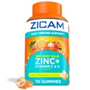 Zicam 매일 면역 지원, 거미 보충교재, 아연, 비타민 C 및 비타민 D의 감귤류 딸기 풍미, 70 조사
