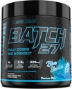 TC 영양 배치 27 전 운동 분말 - 8g Citrulline, 3.5g Beta Alanine, 2.5g Betaine, 325mg 카페인 | 즉시 에너지, 초점, 펌프, & 힘 | Nitric 산화물 승압기 20 sv (블루 슬루시)