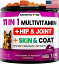 Glucosamine - 개 비타민 및 보충제, 개를위한 수석 및 강아지 Multivitamin - 애완 동물 Chondroitin Hip 및 합동 지원 건강, 면역 부스터, 피부, 심장, Probiotics