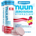 Nuun Zero Sugar Hydration Electrolyte Tablets - 마그네슘, 칼슘, 칼륨, 염화물 및 나트륨, 빛 및 맛있는 과일 맛, 설탕 없음, 글루텐 무료, 채식주의자, 혼합 Berry 4 Pack (40 서빙 총)