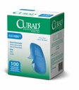 CURAD 음식 서비스 금속 탐지가능한 파란 직물 접착성 붕대 3/4" x 3", 100의 팩