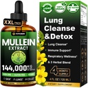 Licorice & Astragalus, Respiratory & Immune Support, Lung Detox for Smokers Tincture, Mullein Leaf Extract for Lung Cleanse, Sugar & Alcohol-Free, 4 fl oz