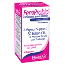 HealthAid FemProbio – 프리바이오틱 파이버와 함께 한 번 매일 프로바이오틱스 | 50억 CFU | 30 채식 캡슐 | 산성 & Bile resistant, Lactose, 글루텐 & GMO-Free