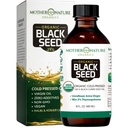 Mother Nature USDA Organic Black Seed Oil - 냉간 프레스, Unrefined & Vegan Nigella Sativa, 높은 Thymoquinone (2%+), 오메가 3 6 9 Immune, 관절 및 심장 지원, 헤어 & 스킨, 비 GMO, 16oz