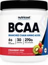 Nutricost BCAA 분말 (Strawberry Kiwi, 30 서빙) - 최선 2 : 1 : 1 비율