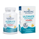 Nordic Naturals Ultimate Omega + CoQ10, Lemon - 60 소프트 젤 - 1280 mg Omega-3 + 100 mg CoQ10 - 심장 건강, 세포 에너지, 산화 방지제 지원 - Non-GMO - 30 서빙