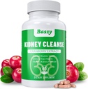 Kidney Cleanse Detox & Repair | Extra Strength 50:1 Cranberry Extract | 22-in-1 Kidney Health Supplement | Kidney Support Formula for Kidney Restore | Kidney Detox 및 Bladder 건강