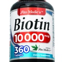 FITO MEDIC'S Lab | 바이오틴 10000mcg |360 탭 | 바이오틴 | 바이오틴 보충 | 바이오틴 비타민 | 바이오틴 알약 | 바이오틴 파라 엘 Cabello | 바이오틴 정제 | 울트라 높은 흡수.
