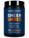 Sheer Strength Labs Burner for Men - 임상적으로 Backed Dose, Strongest Formula - 미국에서 만든 - Rauwolscine, L-Carnitine, Capsaicin의 프리미엄 혼합. 30 인