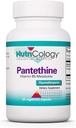 Nutricology Pantethine 보충교재 - 비타민 B5의 Pantothenic 산, Metabolism 지원, 간호 지원, 심혈관 보충교재, Coenzyme A, 660mg 채식 캡슐 - 60 조사