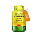 ORZAX 비타민 D3 2000 iu (50 mcg) - 비 GMO, 글루텐 무료, 설탕 무료, 낙농 무료 - 강한 근육 기능 및 면역 지원을위한 1 년 공급 - 웰니스 (360 Softgel)을위한 무드 보충